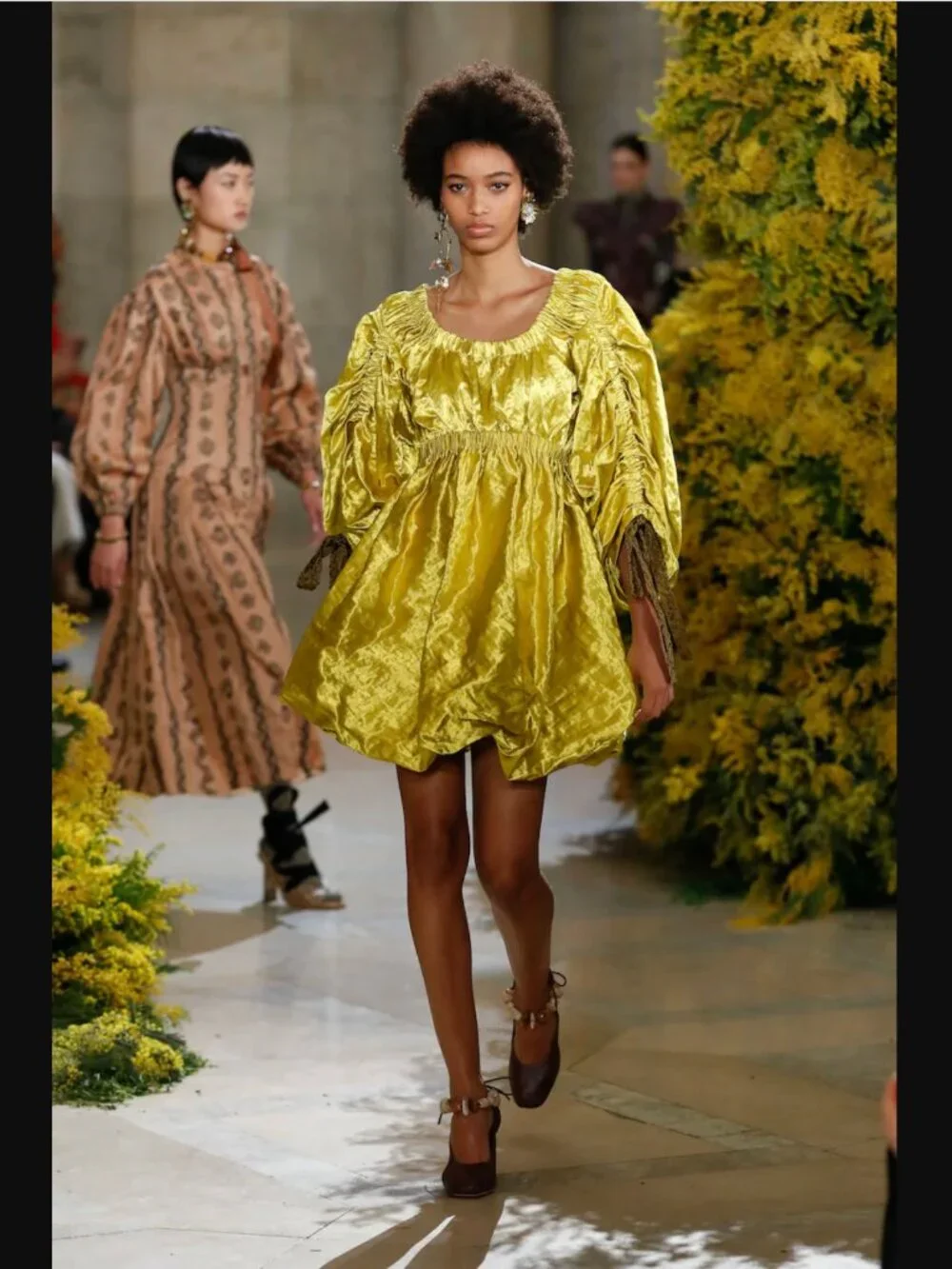 Ulla Johnson Martine Puff-Sleeve Metallic Mini Dress - Picture 6 of 10